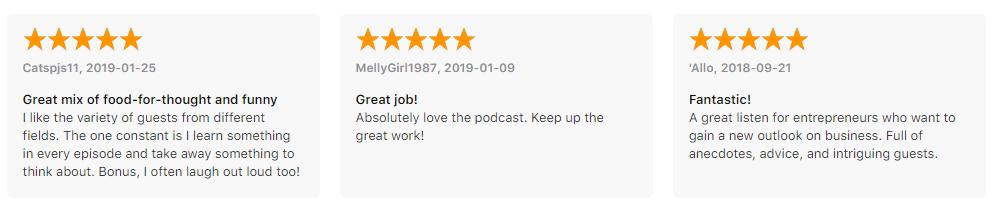 Apple Podcast Reviews